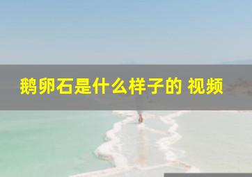 鹅卵石是什么样子的 视频